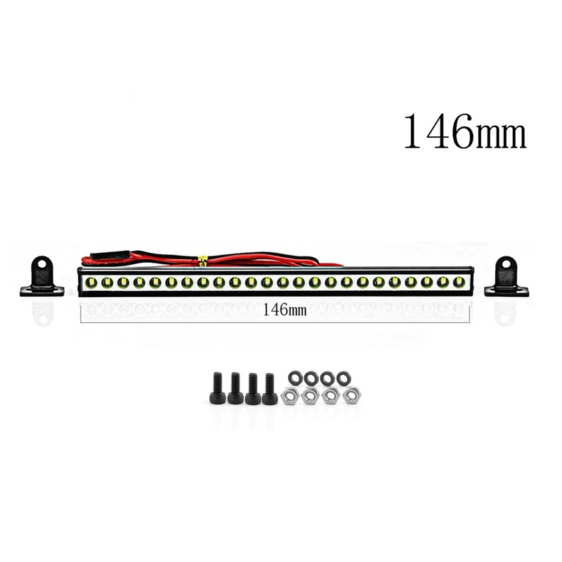 Rc Car Roof Lamp 9/18/25 LED Light Bar For 1/10 Rc Crawler Trx4 Axial Scx10 90046 Scx24 Wrangler D90 Rubicon Body