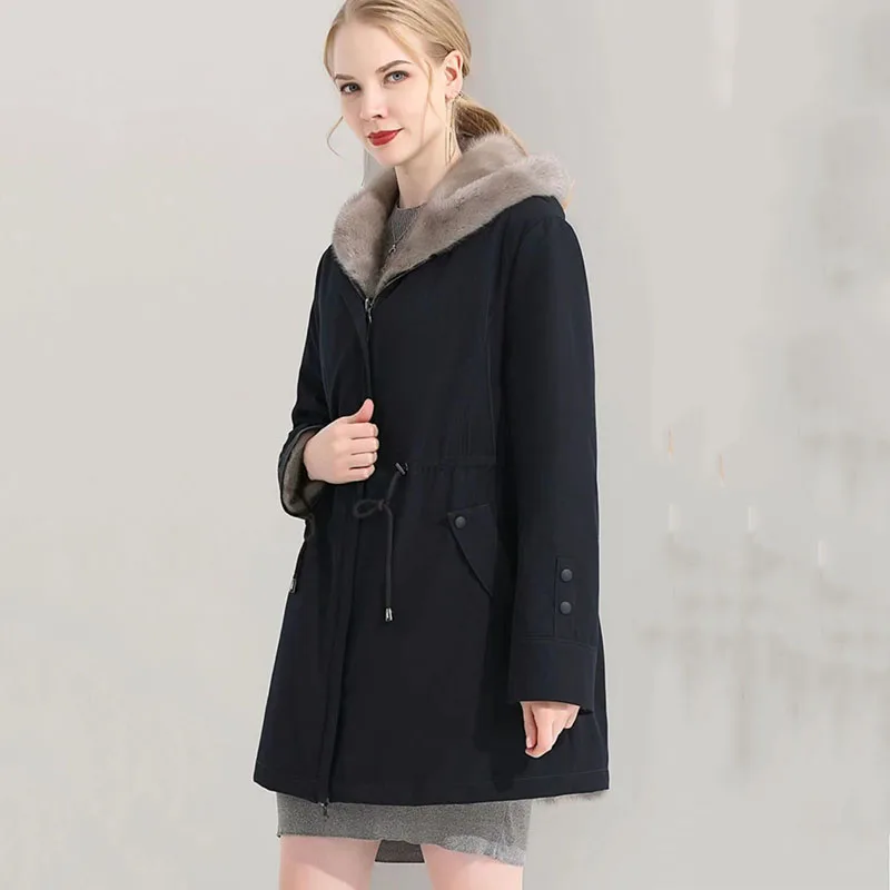 Oversized imitatiebontjas voor dames, lange overjas met capuchon, fluweel, dikke winddichte bovenkleding, warm, winter, nieuw