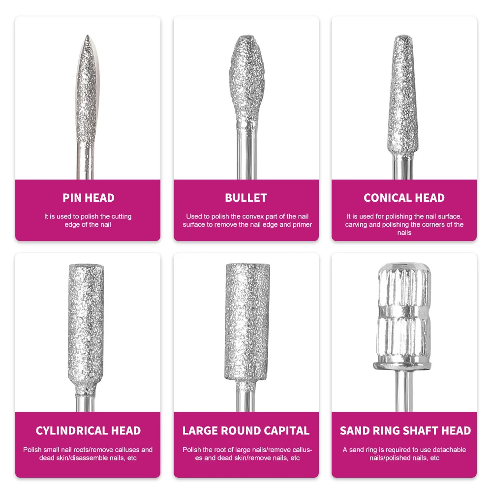 آلة طلاء الأظافر الكهربائية المحمولة أداة إزالة الأظافر الاحترافية 45000 دورة في الدقيقة أداة ساندر الأظافر لطلاء جل الأكريليك