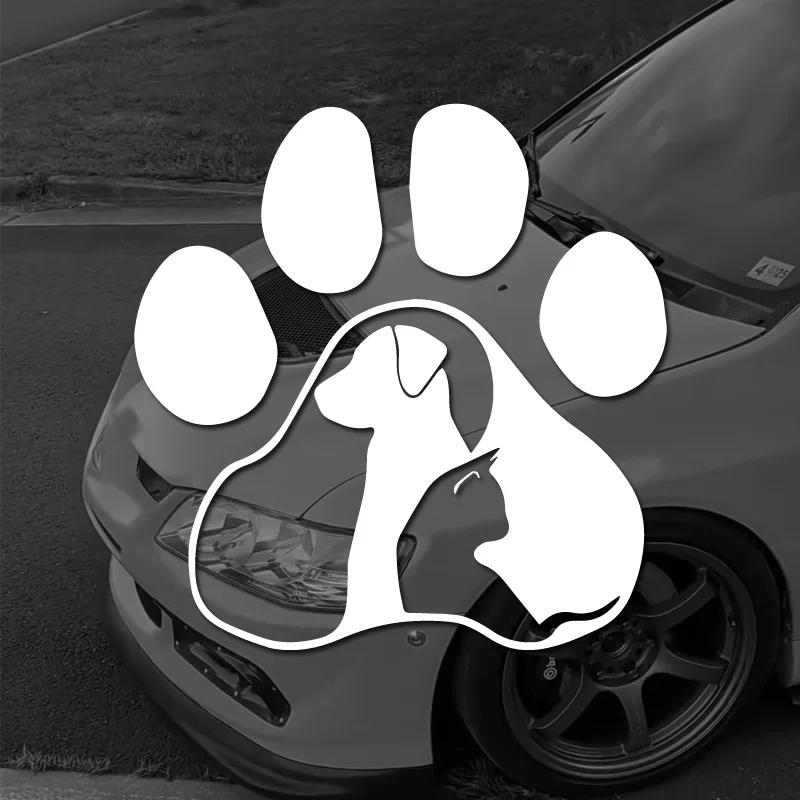 Cute Dog & Cat Animal Lovers Vinyl Stickers Waterproof Decals For Car Truck Motorcycle Window Laptop Wall DIY Decor Accessories