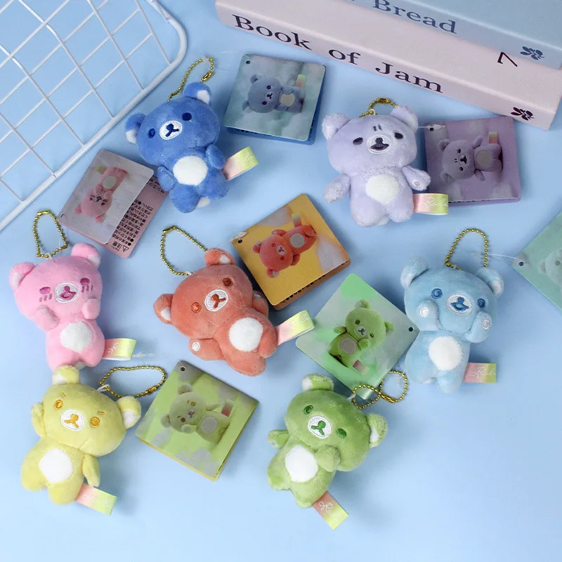 

Kawaii Rilakkuma плюшевая красочная кукла-медведь сумка брелок кулон висит Тайяки любители счастливые подвески детский подарок