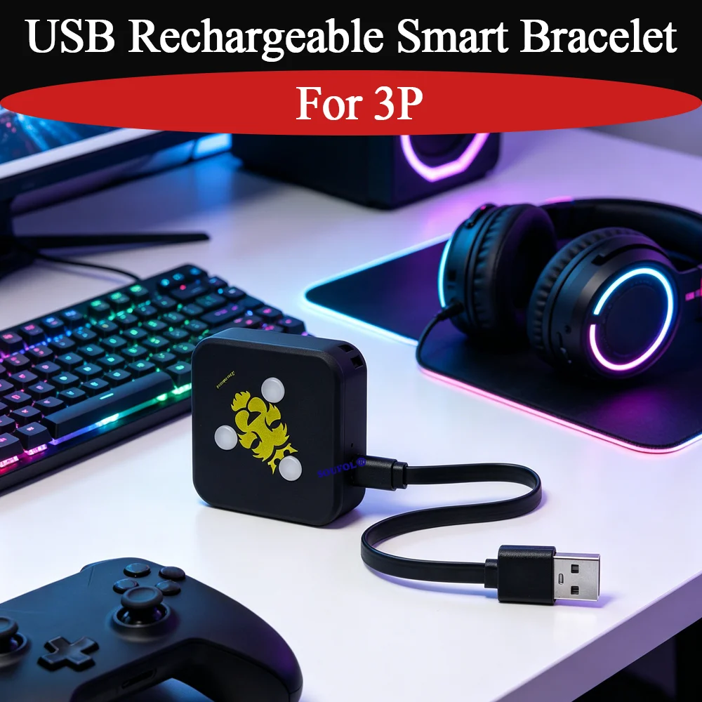 

High Quality 2P/3P USB Rechargeable Smart Bracelet Plus with Game Bluetooth-Com Wristband Auto Catch For 2P 3P Go Plus Accessory