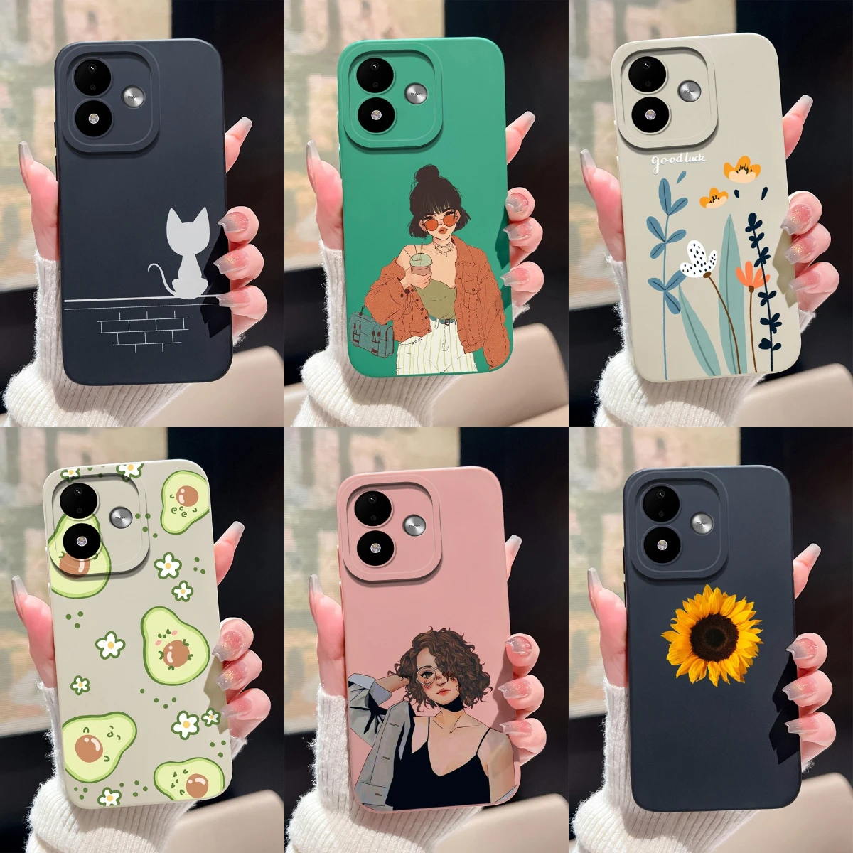 Coque pour Redmi Note 17 Pro 5G, motif tournesol, chat, fille, anti-salissures, légère, pare-chocs de protection pour Xiaomi Redmi Note17Pro, Funda Capa