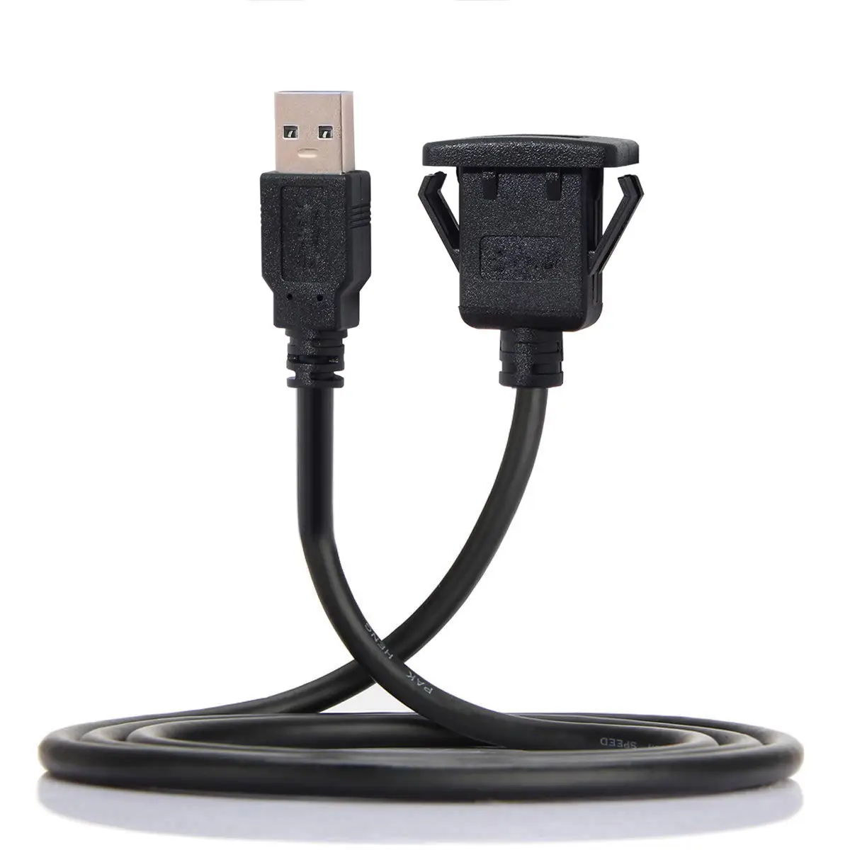 CYSM 1 м водонепроницаемый один удлинитель USB2.0 с защелкой, Автомобильный Кабель AUX для панели приборной панели