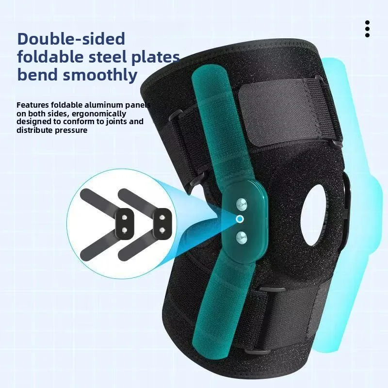 Hinge Knee Support Brace Meniscus Injury Fixator Patella Joint Aid for Knee Protection and Support