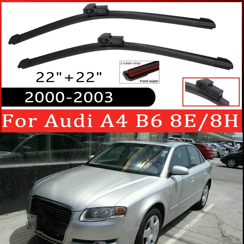

Комплект из 2 передних дворников для Audi A4 B6 8E/8H (октябрь 2000-2003), 22"+22", аксессуары для автомобиля