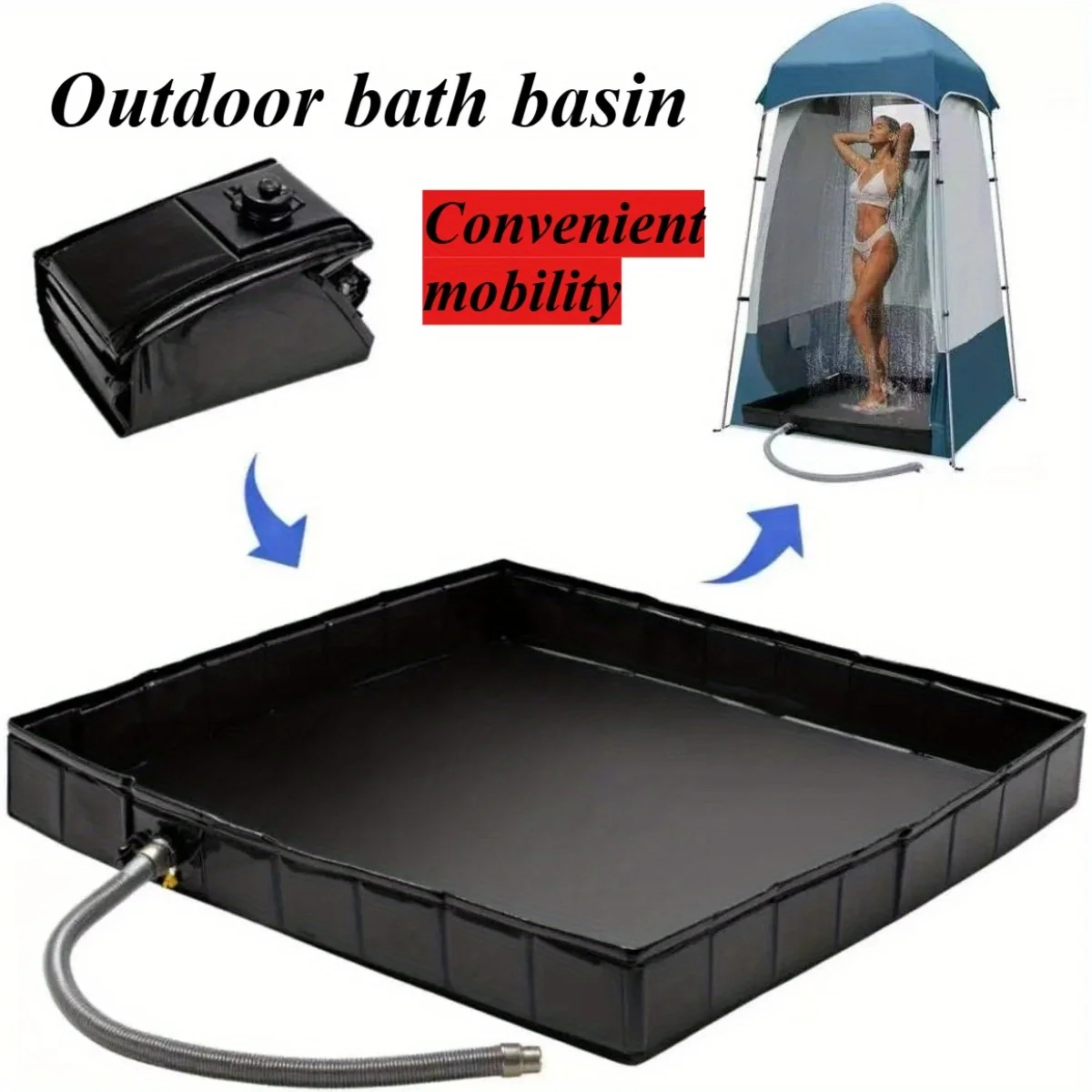 

Открытый трансграничный открытый двор, игровая вода для кошек и собак, портативный износостойкий самосливный бассейн для ванны