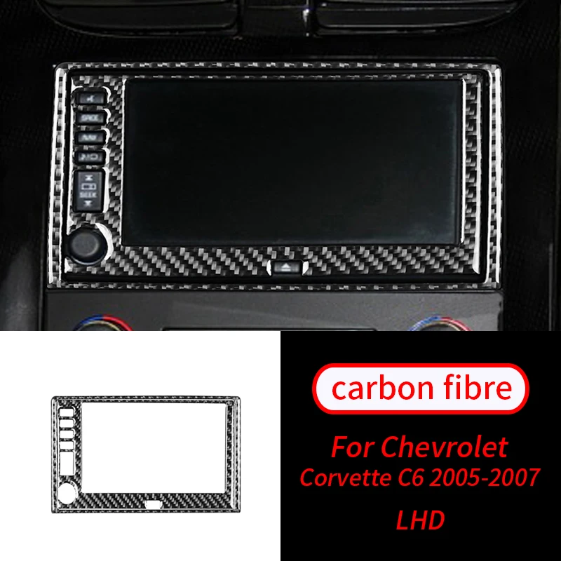 

For Chevrolet Corvette C6 2005-2007 1PCS Real Carbon Fiber GPS Navigation Console Interior Trim Car Interior Accessories