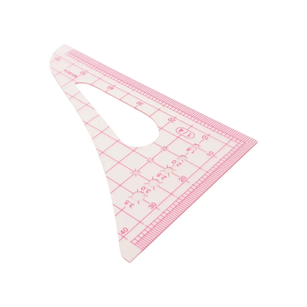 5pcs Durable High Accuracy Triangular Curve Rulers Plastic Transparent Sewing Ruler Set Transparent Sewing Ruler For Beginners