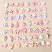 15pcs New Kawaii Summer Vacation Pink Flower Heart Butterfly Ice Cream Star Resin Earrings Charms Diy Jewelry Making Accessories