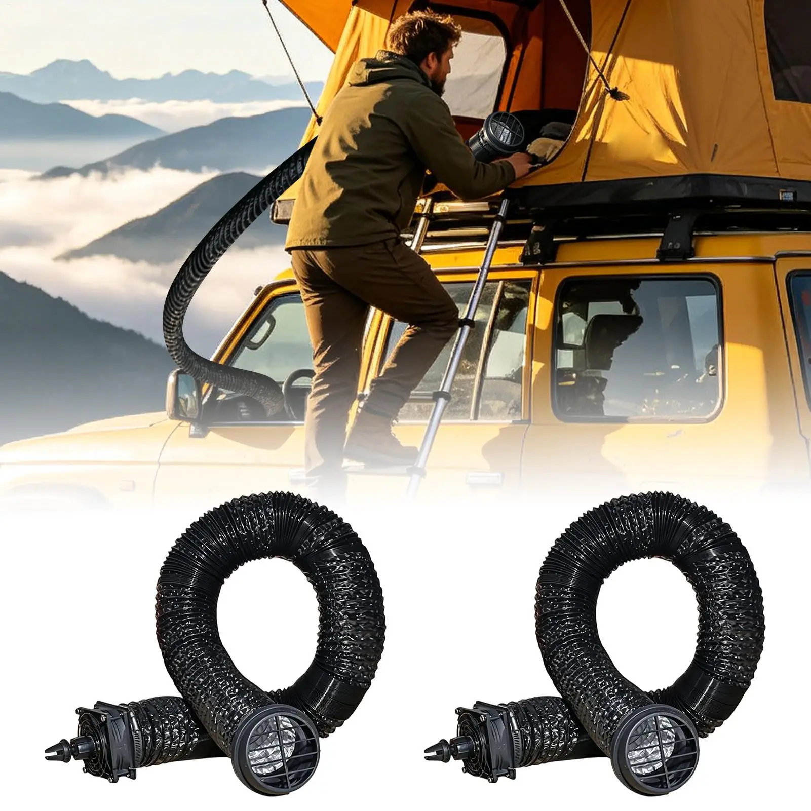 

300/600CM Foldable Car Vent Extender Fan Duct Air Conditioner Vent Deflector for RV SUV Truck Back Seat Outdoor Tent Home Office