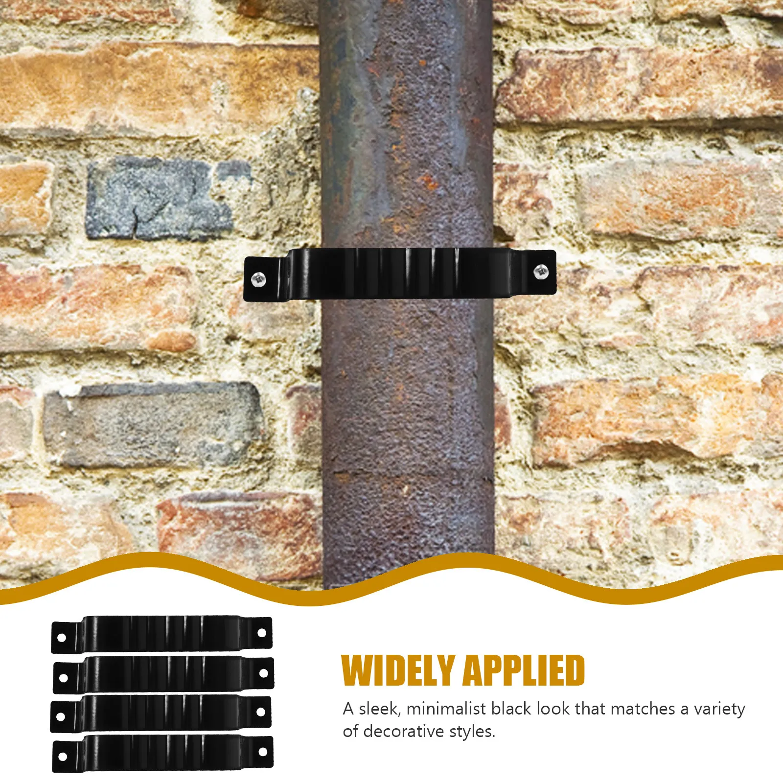 8pcs Downspout Strap Adapter Rain Leader Strap Pipe Adapter Fastener Aluminum Alloy Pipe Connector Hidden Bracket Rain Extension