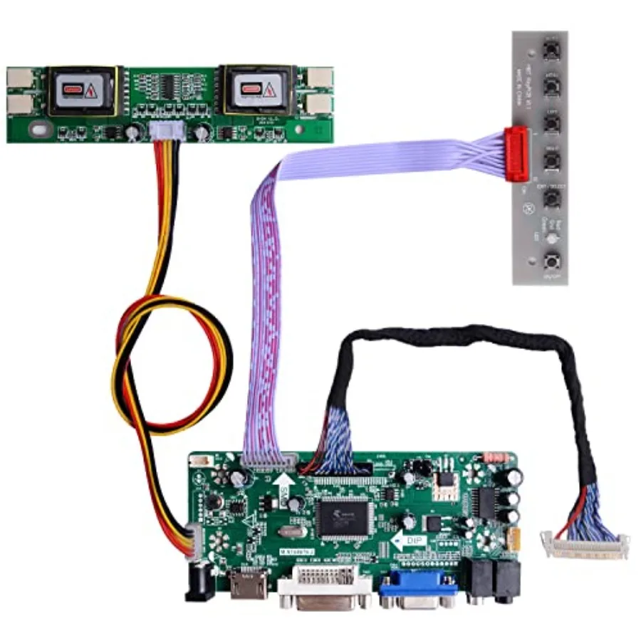 

GeeekPi NT68676 HDMI+VGA+DVI+Audio Input LCD Controller Driver Board or HSD190MEN4 M170EN06 17" 19" 1280x1024 4CCFL 30Pins LCD