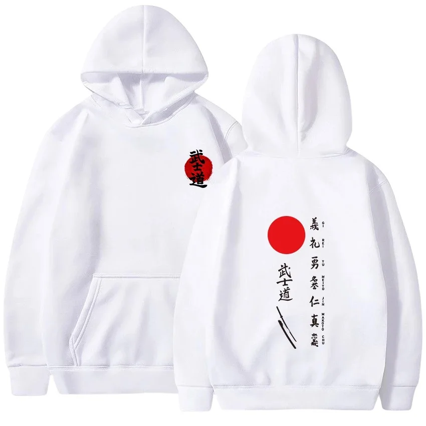 Autumn men's hooded sweatshirt bushido pattern print Couple hoodies Leisure hoodies for man Sports breathable men's y2k clothing