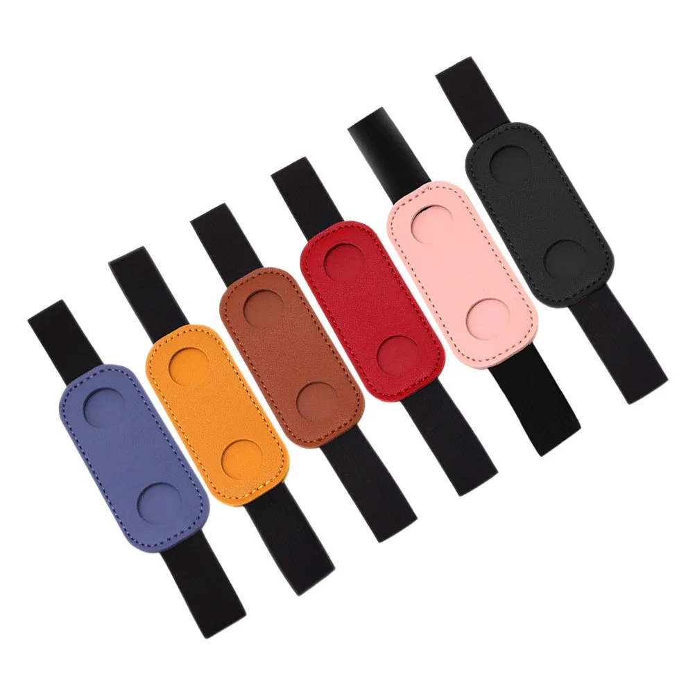 6Pcs PU Pen Holders Elastic Band Notebook Sleeve Compact Protective Storage Pouch for Planner Journal Pen