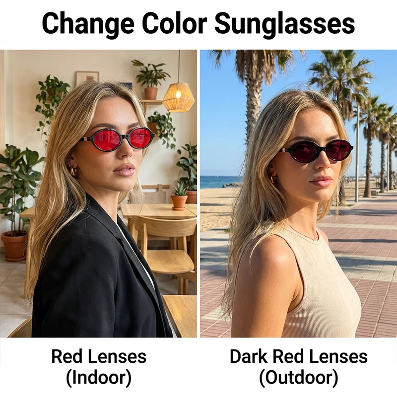 Anti Blue Light Glasses Men Women 2026 Luxury Brand Read Sleep Red Lens Computer Game Eyeglasses Change Color Sunglasses Shades - view 6