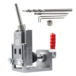 YOMO Pocket Hole Jig Locator With Step Drill Bit Screwdriver For Carpenter Woodworking Hardware Tools
