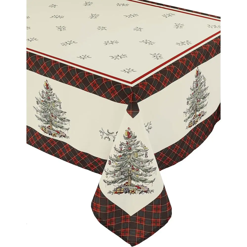 

60x120 Tartan Plaid Tablecloth for Festive Christmas Home Decor