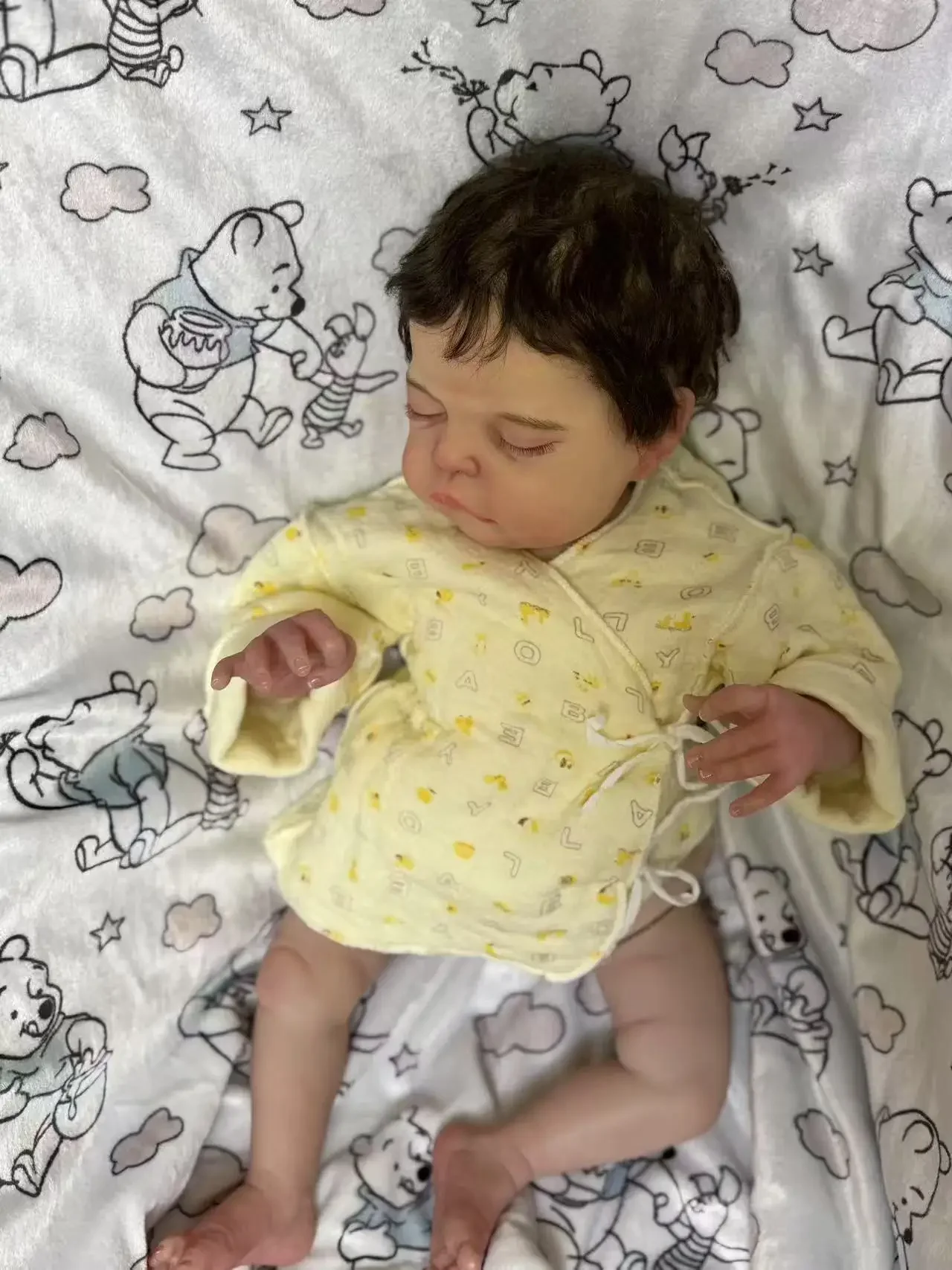 DLS مخصص محدود العرض 45 سنتيمتر تولد من جديد دمية طفل الانتهاء بالفعل دمية مع الشعر الجذور اليدوية هدية الكريسماس #2