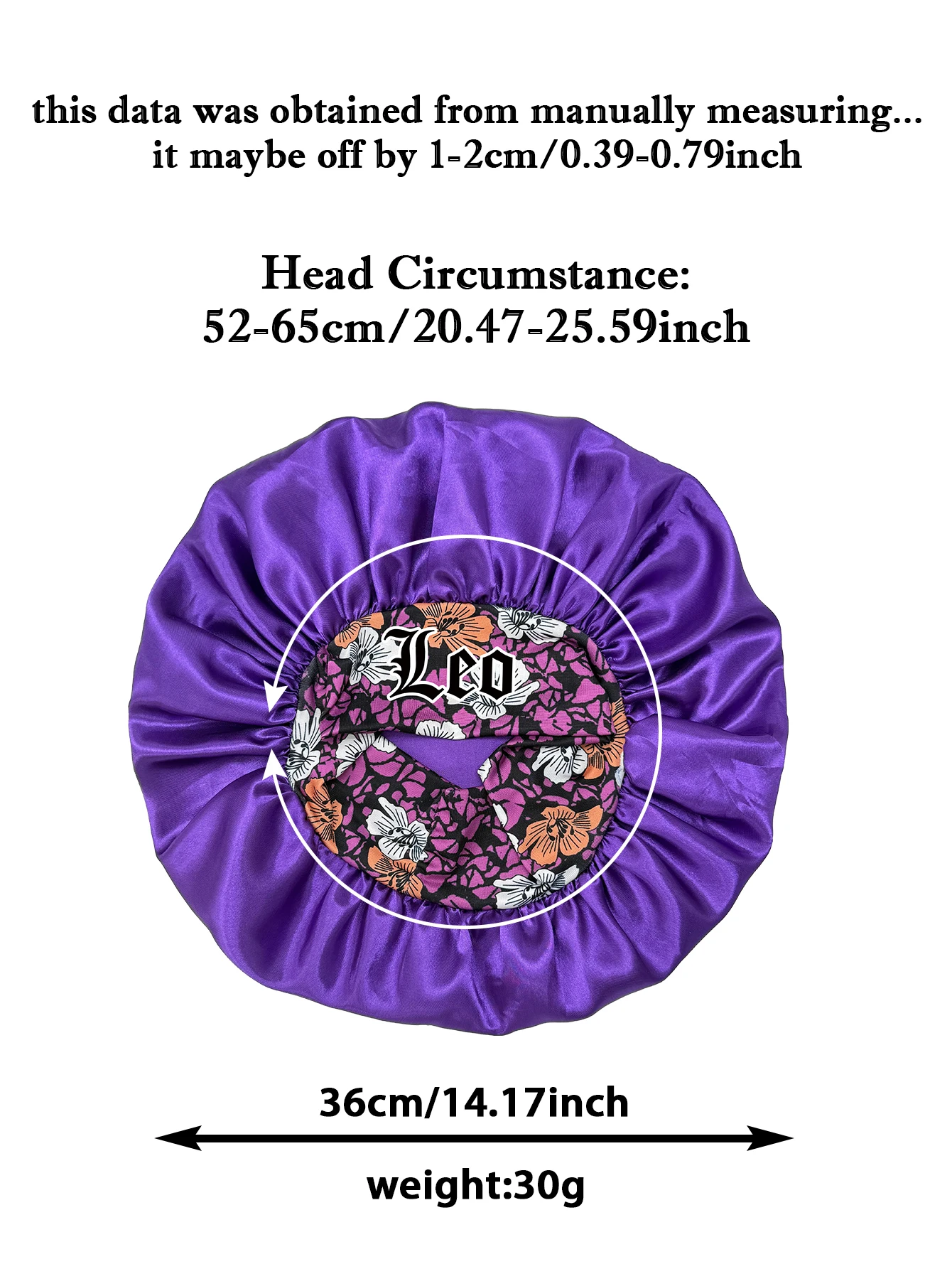 1Pcs Customize Satin Bonnets Head Cover Sleeping Cap Bonnet With Wide Elastic Band Large Silky Night Sleep Cap For Women