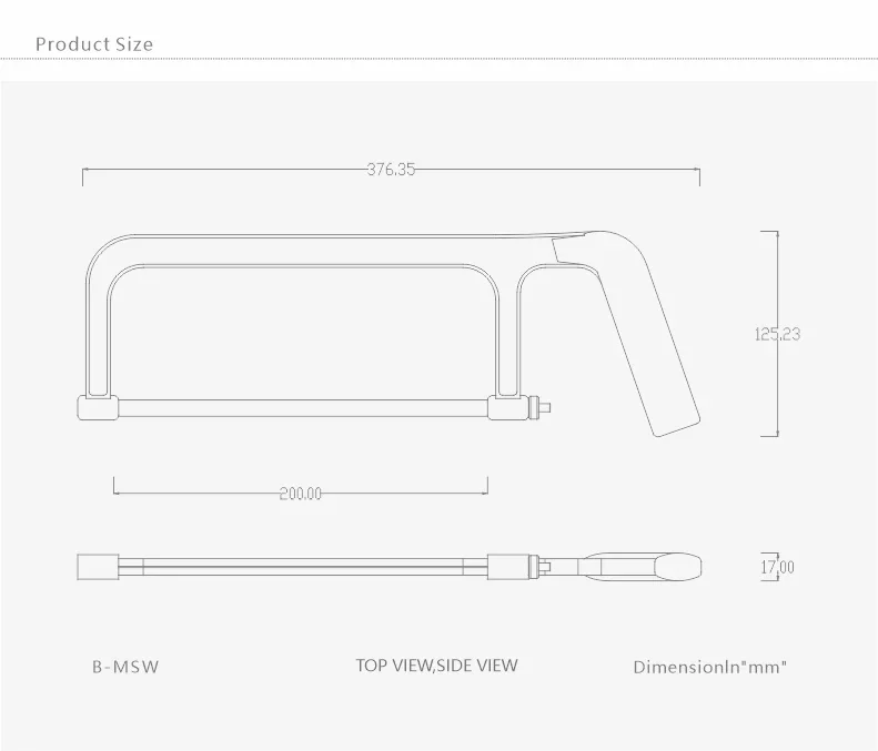 Bykski Mini Hacksaw Tool Used for Cutting Acrylic PMMA PETG Hard Tube / Computer Cooler System Rigid Pipe Frame Saw B-MSW