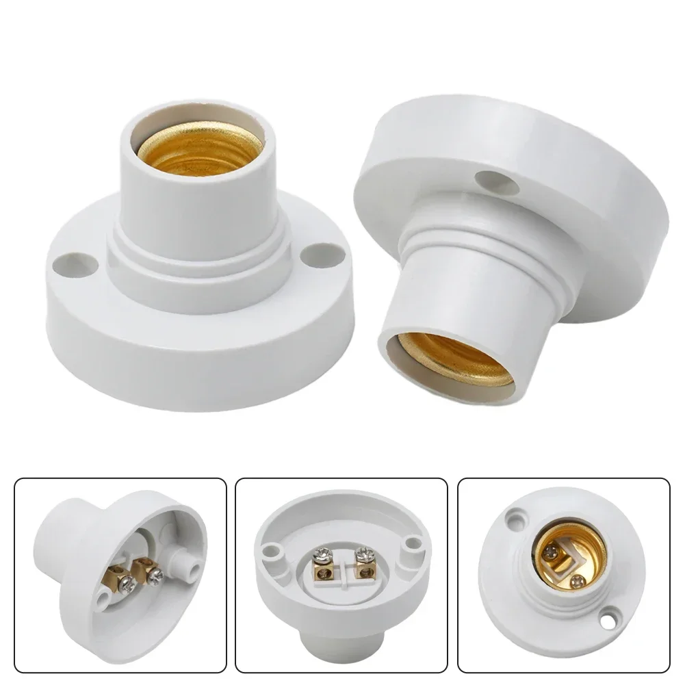 10pcs Base Fitting E14 Light Bulb Holder 100-230V Adapter Black/white Edison Screw Cap Lamp Fixing Replacement Socket Brand New