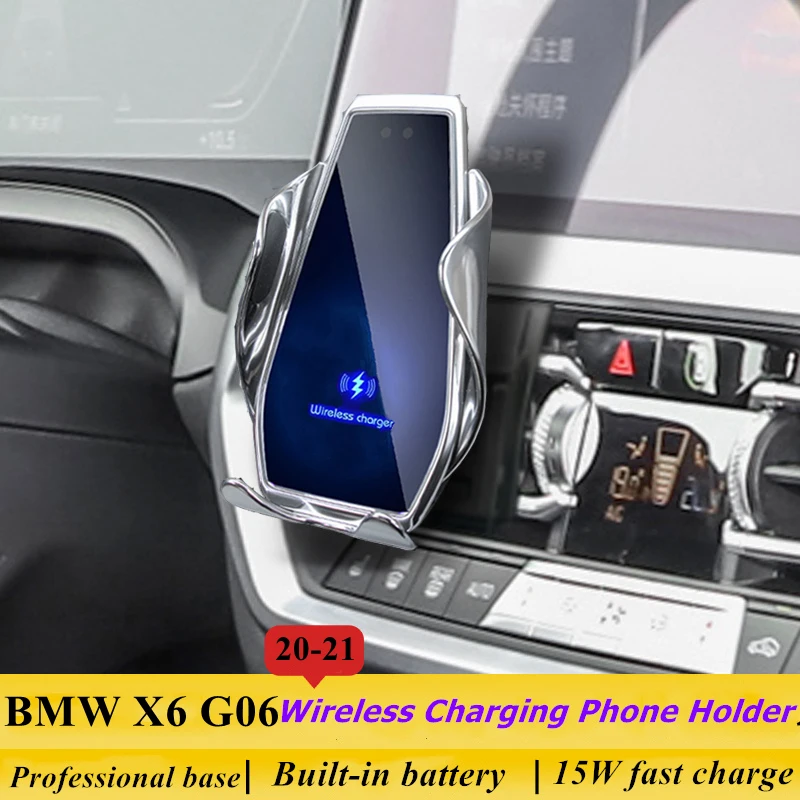 

Dedicated for BMW X6 G06 2020-2021 Car Phone Holder 15W Qi Wireless Car Charger for iPhone Xiaomi Samsung Huawei Universal