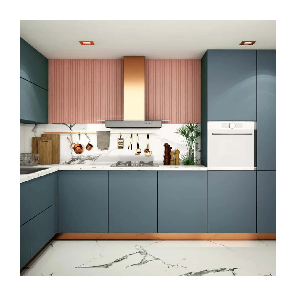 Modern Style Kitchen Cabinet with Acrylic Door Panel and Hinge Accessory
