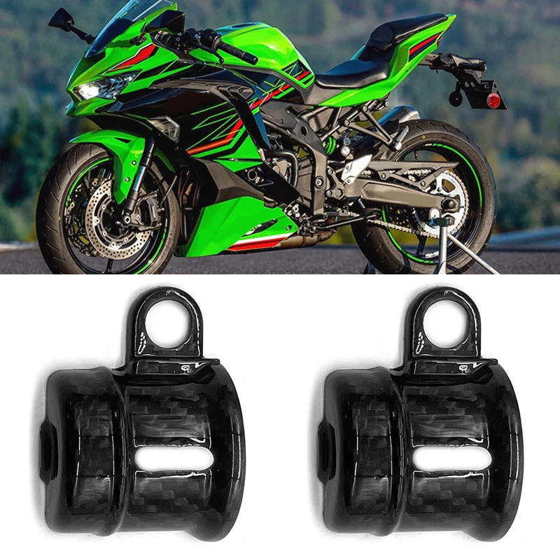 Slip On Motorcycle Oil Bottle Carbon Fiber Engine Oil Filling Coolant Water Bottle Fit for Kawasaki ZX4R ZX4RR  ZX25R All years