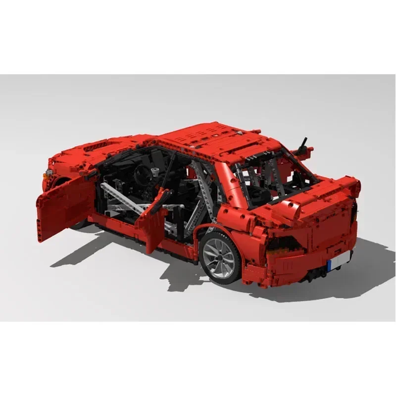 MOC-94615 Rode New Evo 9 Supercar Assemblage Stiksels Bouwsteenmodel 2341 Onderdelen Moc Creatieve Bouwsteen Speelgoed Cadeau