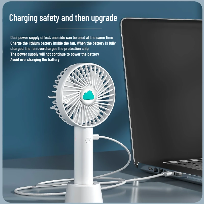Youpin Mini Fan USB Silence Portable Rechargeable Handheld Fans Vertical Air Cooler 2600 MAH USB Rechargeable Desk Fan