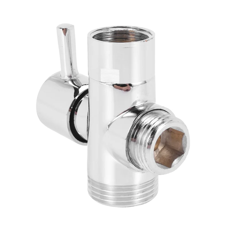 Válvula desviadora de 3 vias MAKE-SOLID, peça sobressalente para sistema de chuveiro IPS de 1/2 polegada, revestimento cromado de cobre