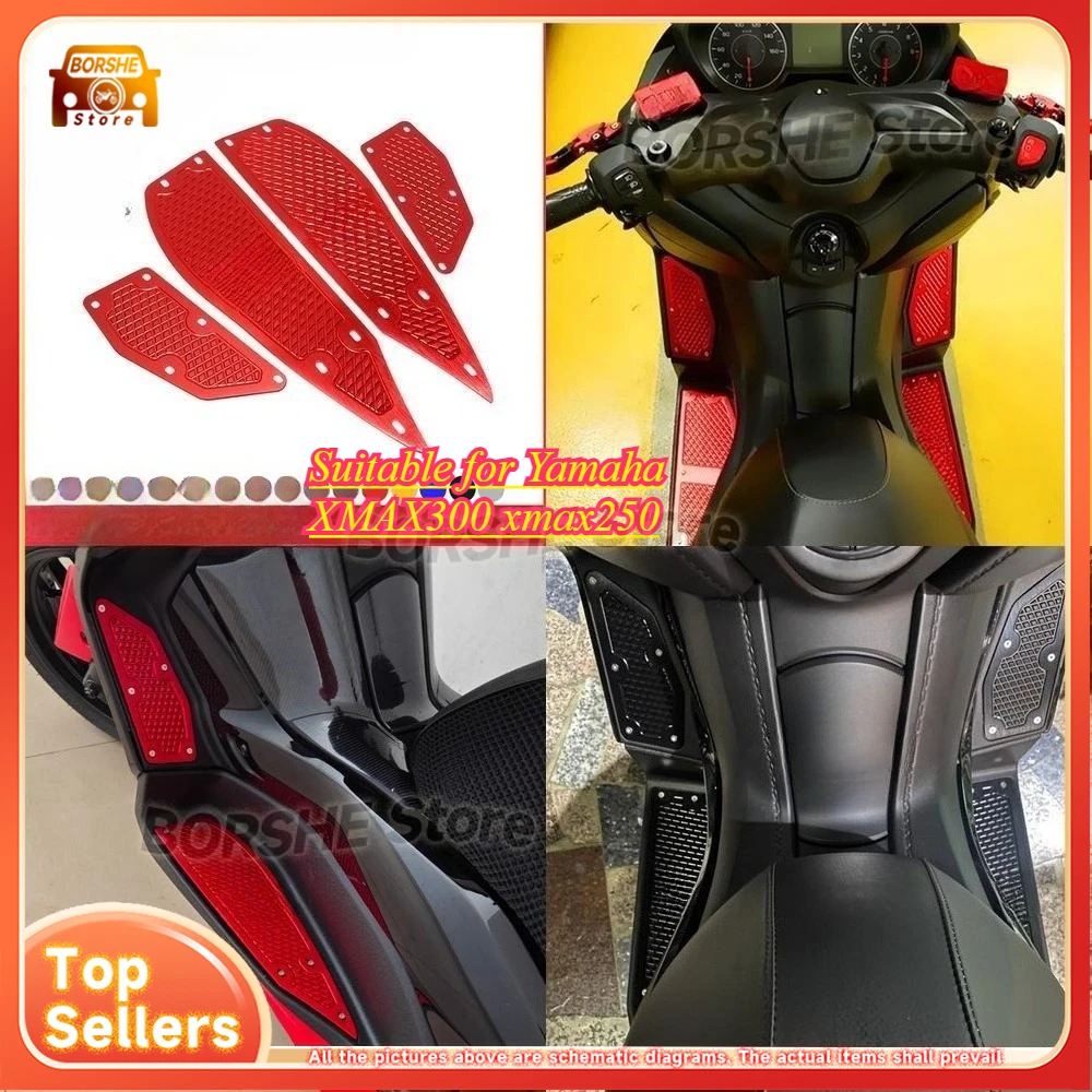 Aluminium-Fußrasten, geeignet für Yamaha XMAX300 xmax250, Modifikation, rutschfestes Fußstützenpedal-Zubehör