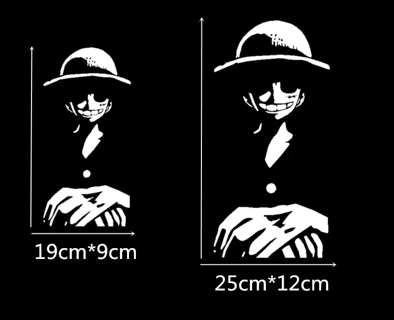 ONE PIECE Pirates Monkey Luffy Funny Car Stickers Creative Decals for Tail Windshield Vinyls Auto Tuning Styling