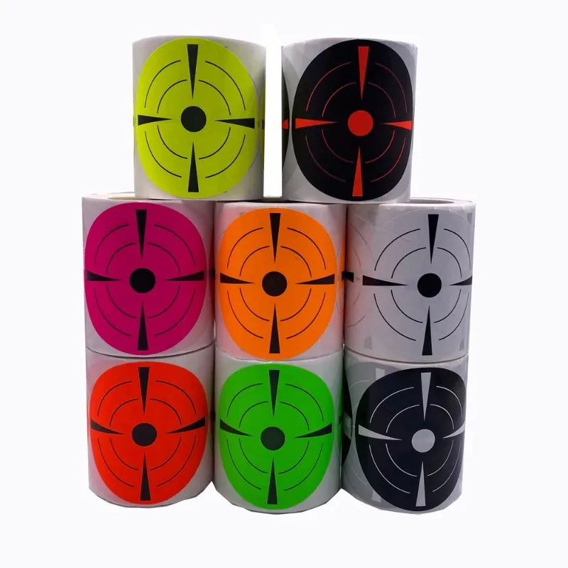 

3" 8-Color Options Shooting Target Sticker in 125 Pcs/Roll Suitable for Target Shooting of Air Pellet Gun & Steel or Plastic