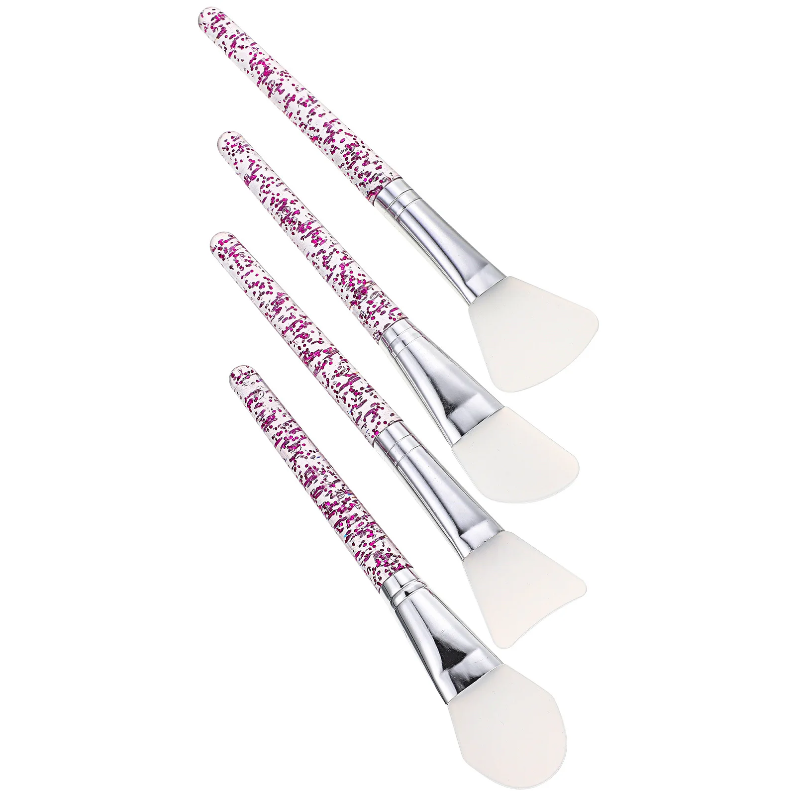 4 szt. Silikonowy pędzel do masek na twarz z miękką główką, lekki, łatwy do trzymania, do pielęgnacji skóry, pędzel do masek błotnych dla skóry wrażliwej