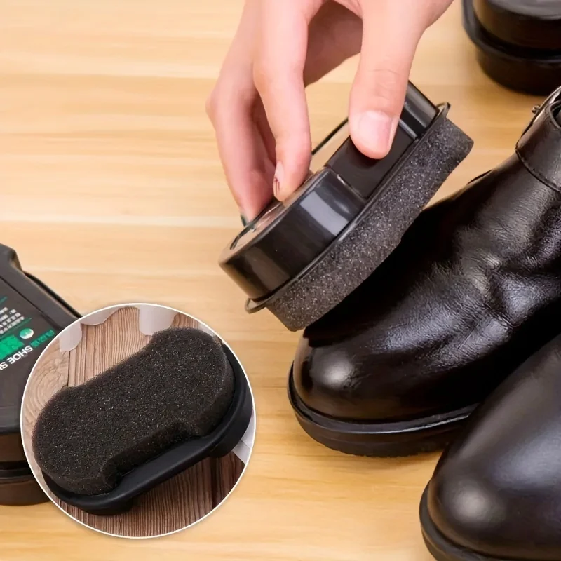

2 шт., двухсторонний губчатый ластик для обуви, портативный интегрированный инструмент для ухода за кожей и ухода за кожей, универсальная щетка для кожаной обуви