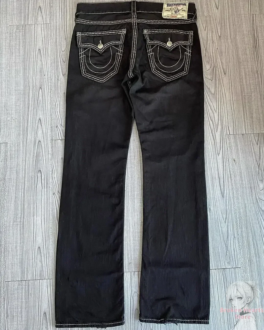 Vintage gótico moda bordado calças jeans bonito y2k perna reta perna larga jeans hip hop rua lazer roupas masculinas y2k