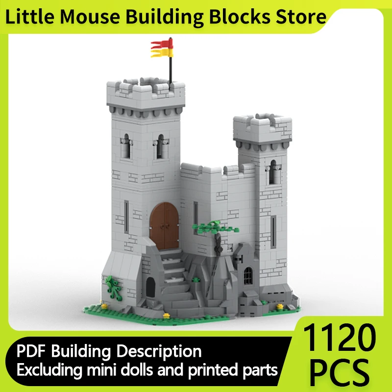 

Medieval Castle Model MOC Building Bricks Castle Defense Outpost Modular Technology Gifts Holiday Assemble Children Toys Suit