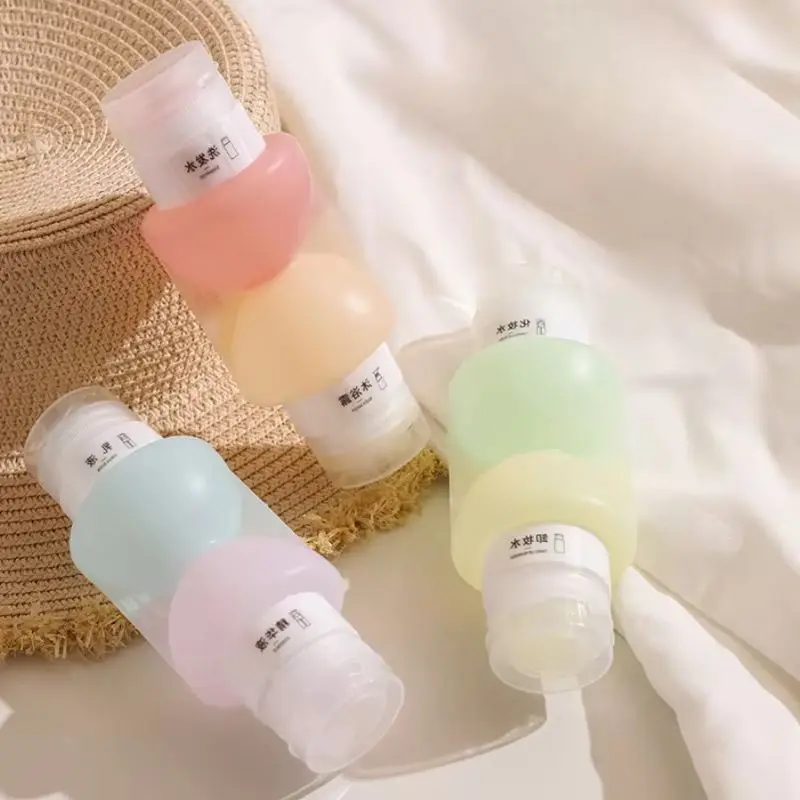 Nachfüllbare Silikon-Reiseflaschen Outdoor Doppel-Soft-Quetsch-Tuben für Shampoo Lotion Tragbare Toilettenartikel-Behälter Zubehör