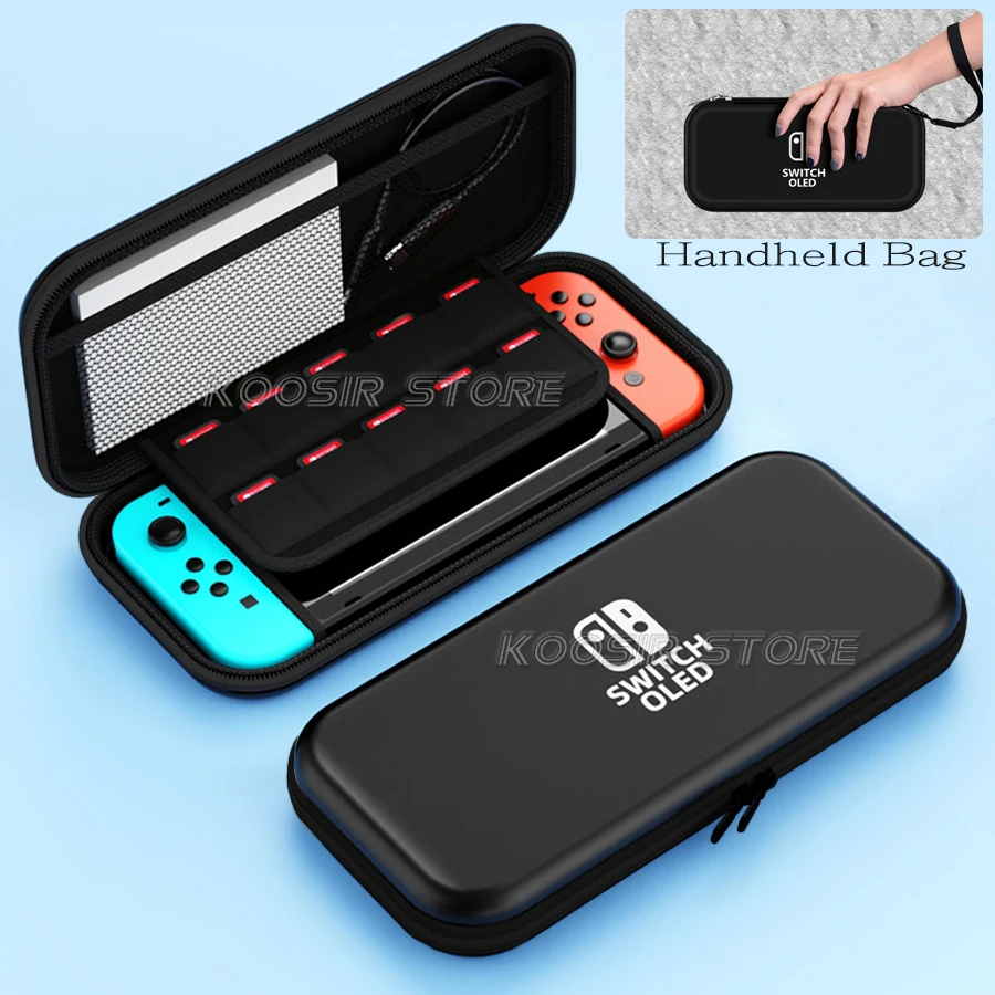 For Nintendo Switch OLED  Accessories Case Cute Cat Paw 3D Pattern Storage Hand Bag 4 Joycon Soft Shell With 10 Game Card Cover