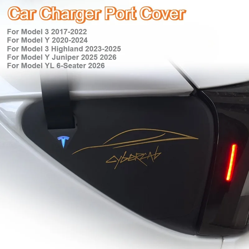 Fit For Tesla Model 3 Highland Model Y Juniper 2026 ModelYL Charging Port Rainproof and Dustproof Silicone Protective Cover Pad