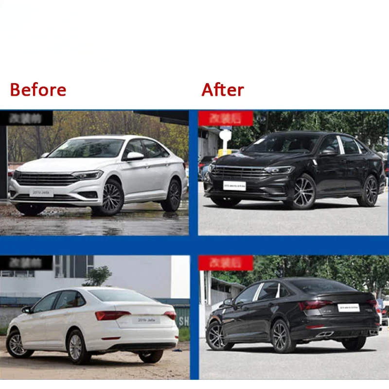 

CZJF Car Body Kits Rear Front Bumper Grille for VW Jetta 2019 2020 2021 2022 Upgrade to Jetta GLI R-line Fog Lamp Case