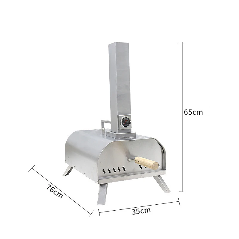 11/12/13inch Outdoor Oven Charcoal Fired Maker Portable Outside Stainless Steel Grill&Pizza Waterproof for Backyard Camping - view 2