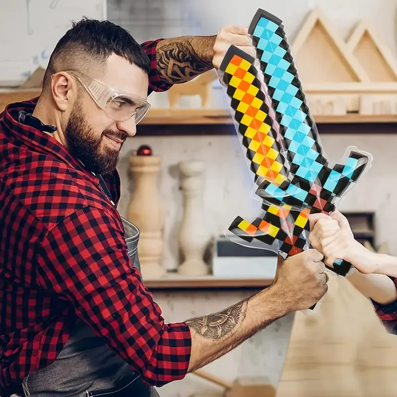 6 grandes espadas infláveis, adequadas para Halloween, carnaval, dramatização, cenas de festa de aniversário/suprimentos de festa infláveis de Natal, decorações infláveis de férias ao ar livre