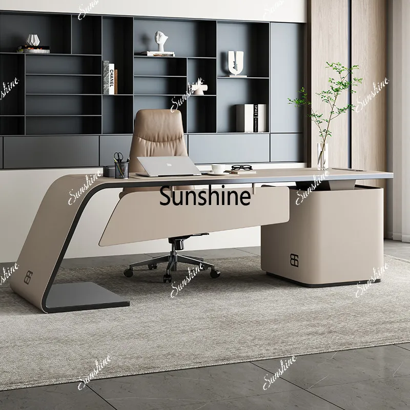 

Italian minimalist corner desk household, high-end, reception consultation