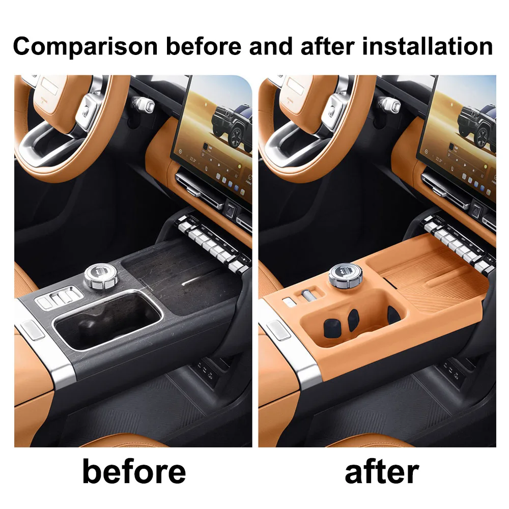 

Силиконовая накладка для центральной панели управления, детали для модификации автомобиля Chery iCAR V27, устойчивые к царапинам и пылеустойчивые.