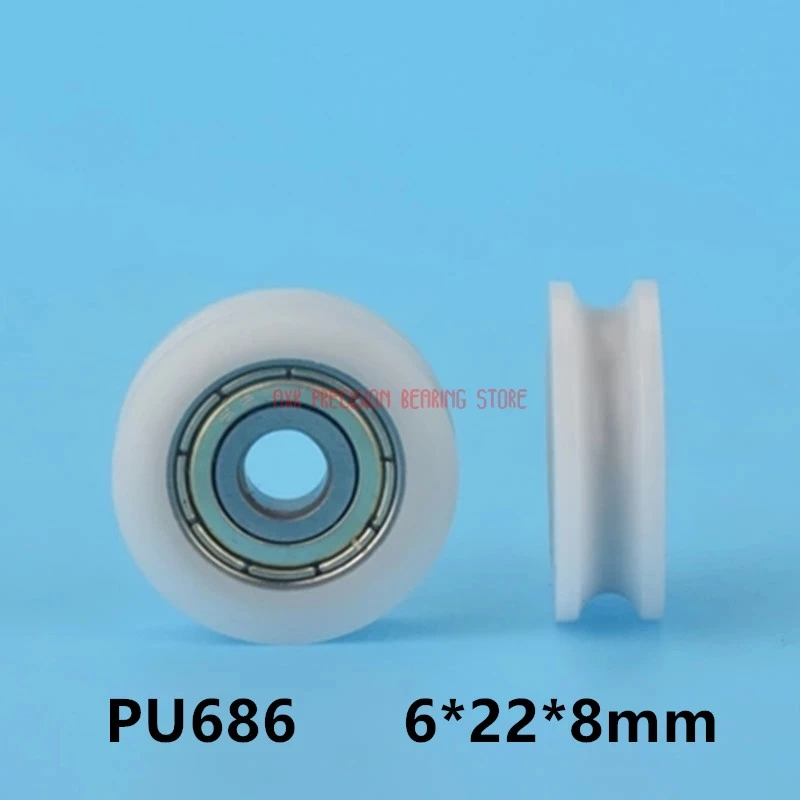 

Rushed Special Offer Plastic Nylon Bearing With U Grooves And 686 Inner Diameter 5mm 6*22*8mm Groove Injection Pulley