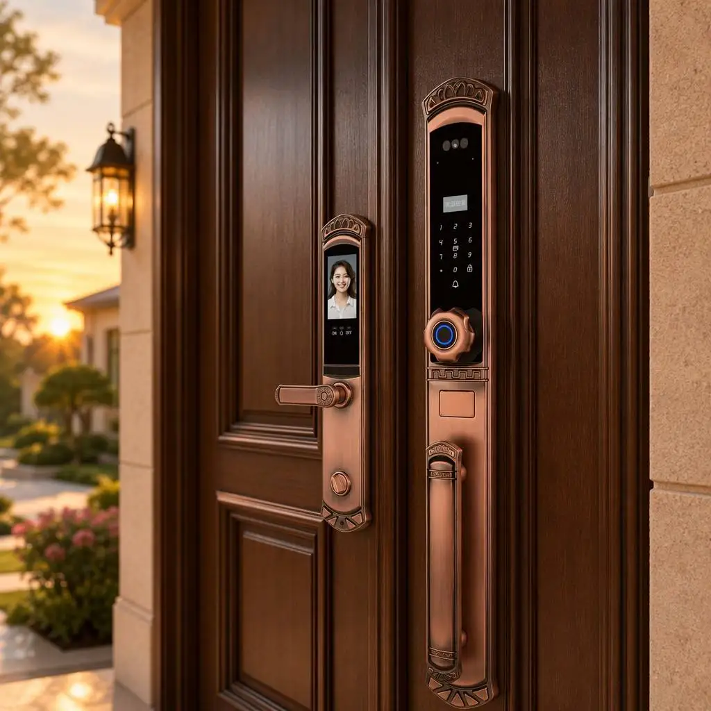 A Villa-exclusive Fully Automatic Face and Fingerprint Lock with Multiple Unlocking Methods App Control Cloud Storage