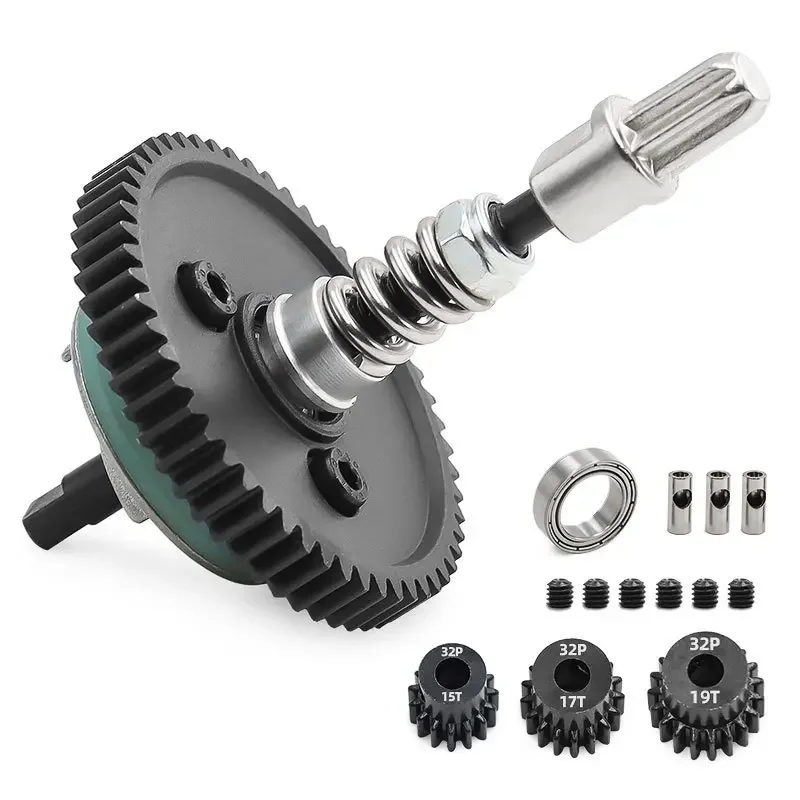 Embrayage à pantoufle complet en métal 54T 6878 avec pignon 15 17 19T pour 1/10 Traxxas Slash 4x4 VXL Stampede Rustler, pièces de mise à niveau